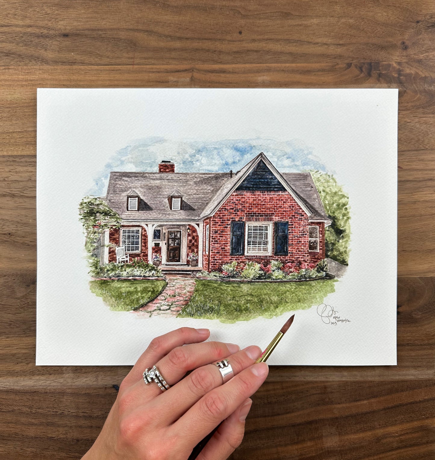 Custom Watercolor House Painting, Made to order, Home Portrait