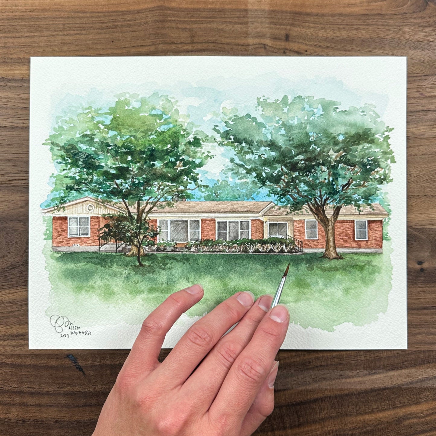 Custom Watercolor House Painting, Made to order, Home Portrait