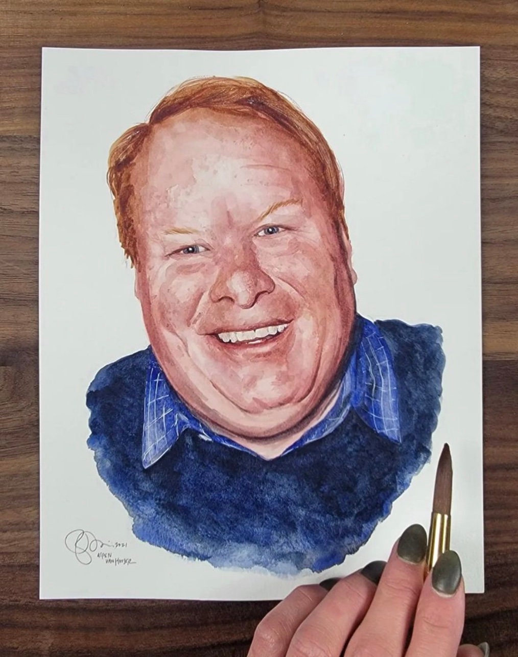 Custom Watercolor Portrait Painting, People and Pets