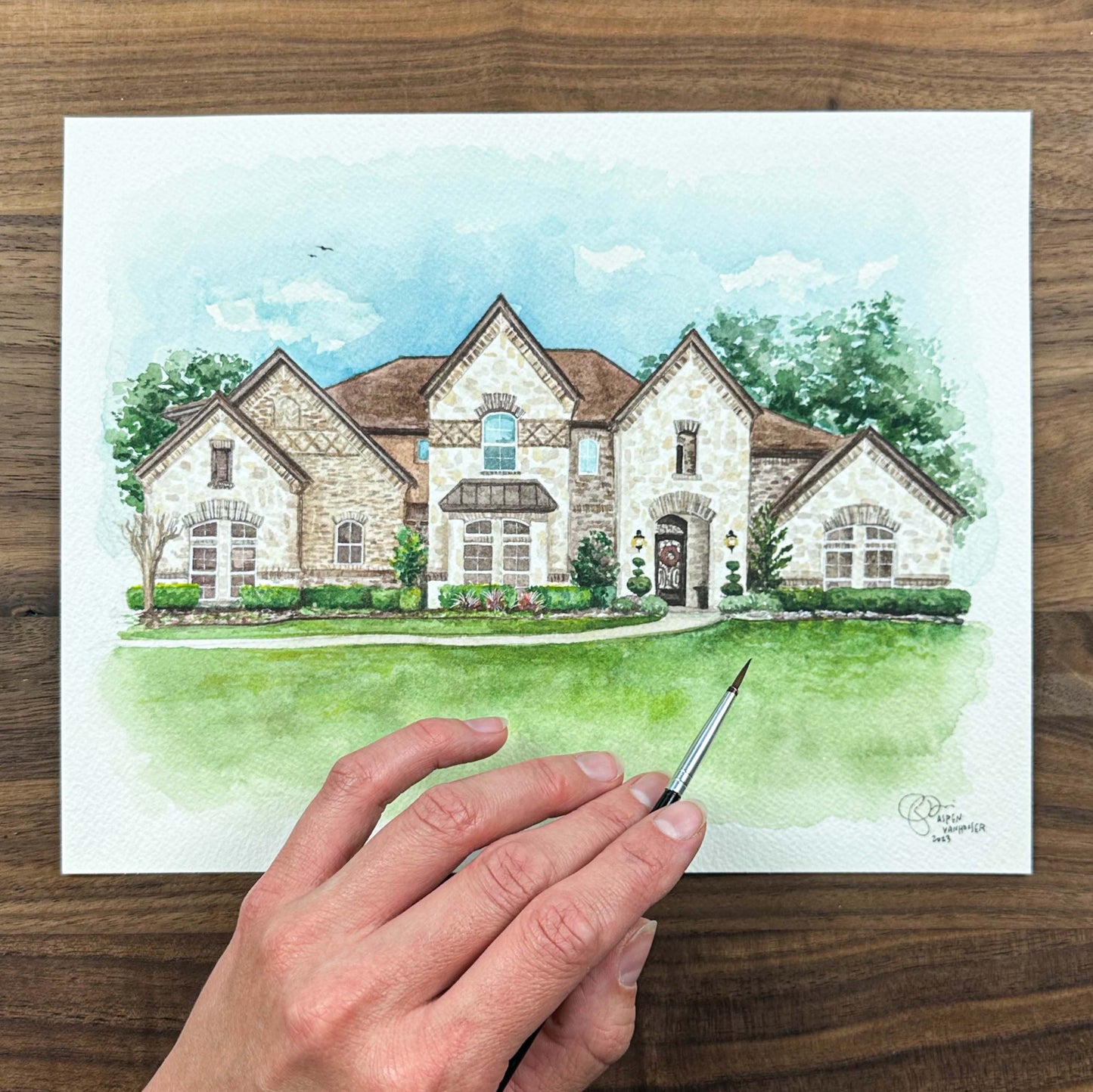 Custom Watercolor House Painting, Made to order, Home Portrait